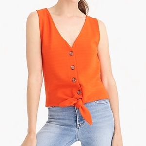 J. Crew Tie Front Button Down Tank